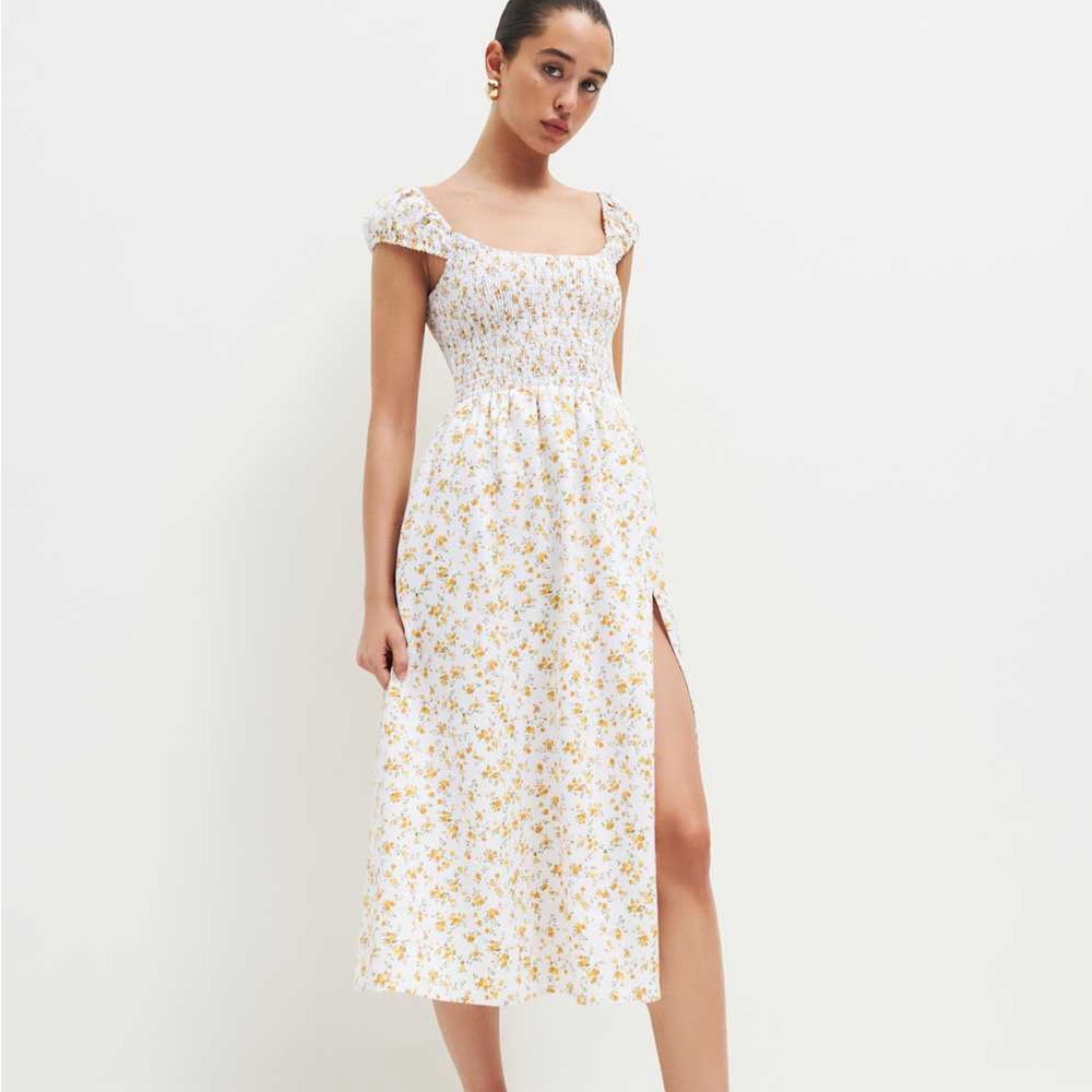 Reformation Tavi Linen Dress Size S
